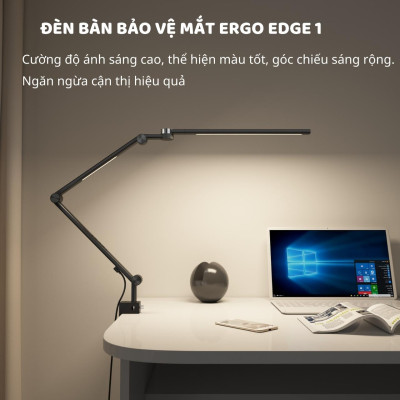 Đèn bàn học Led bảo vệ mắt Ergo Edge 1 DandiHome chống cận để làm việc, đọc sách cao cấp có thể kéo dài và gấp gọn - 3 chế độ sáng thông minh