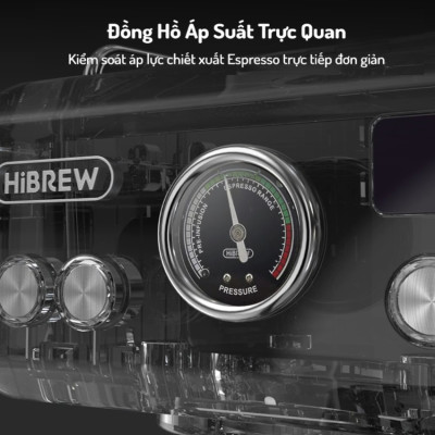 Máy pha cà phê Espresso chuyên nghiệp thương hiệu HiBREW H10A , áp suất 20bar , công suất 1350W - Hàng Chính Hãng