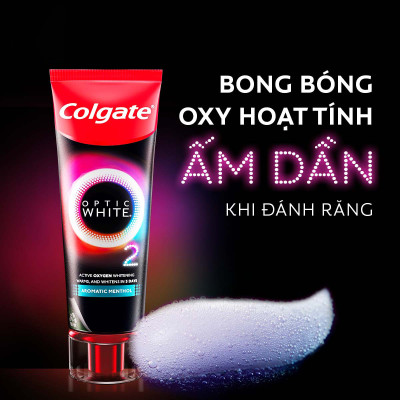 Kem Đánh Răng Colgate Optic White O2 Aromatic Menthol 85g