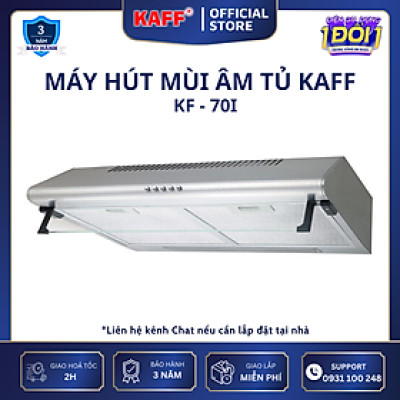 Máy hút mùi âm tủ màu bạc 700mm KAFF KF-70I - Hàng Chính Hãng