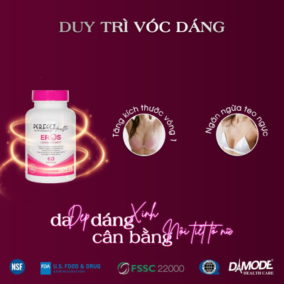 Viên uống da đẹp dáng xinh cân bằng nội tiết tố nữ EROS DAMODE lọ 60 viên