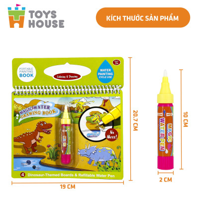 Sách tô màu bút nước thần kỳ Toys House size 29 - Kèm bút nước