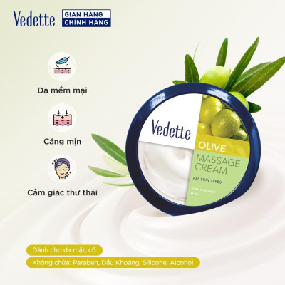 Kem Massage Vedette Olive 145ml