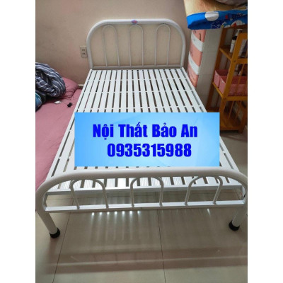 Giường sắt kiểu đơn giản nhiều kích thước từ 1m đến 1m8 - Nội Thất Bảo An