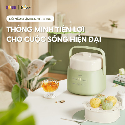 Nồi nấu chậm Bear 1L SC-4H10E Hàng chính hãng