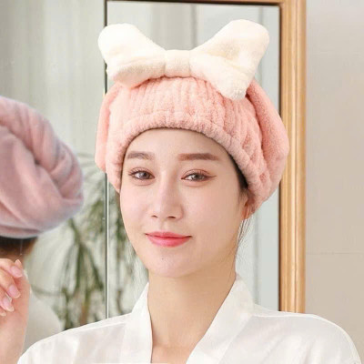 Mũ Ủ Khô Tóc Thấm Hút Tốt Đính Nơ Siêu Xinh T888 T6 - HÀNG CHÍNH HÃNG MINIIN