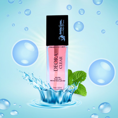 Xịt Khử Mùi Hôi Nách DEORA CLEAR 50ml, Khử Mùi Toàn Thân, Ngăn Tiết Mồ Hôi, Lưu Hương Suốt 24H
