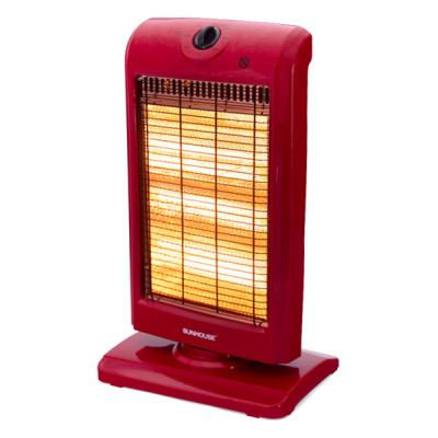 Sưởi Điện 3 Bóng Halogen Sunhouse Shd7016 (1000W) - Đỏ Đen - Hàng Chính Hãng