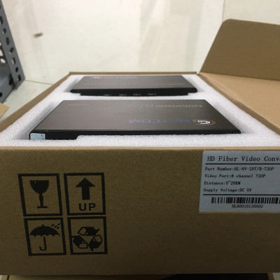 Bộ chuyển đổi video sang quang 8 kênh GNETCOM HL-8V1D-20T/R-720P (2 thiết bị,2 adapter,Cổng điều khiền) - Hàng Chính Hãng