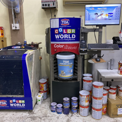 Sơn nước Toa 4 Season Top Silk dễ lau chùi nội thất màu xám nhạt 8268 _5L