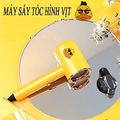 Dụng Cụ Làm Đẹp - Máy Sấy Tóc Mini Hình Con Vịt Vàng Loại Xịn, Siêu Dễ Thương Nóng Lạnh 3 Tốc Độ Gió.