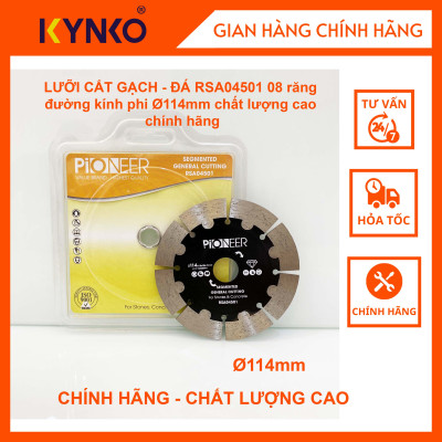LƯỠI CẮT GẠCH - ĐÁ RSA04501 08 răng đường kính phi Ø 114mm chuyên cắt gạch, đá chất lượng cao chính hãng