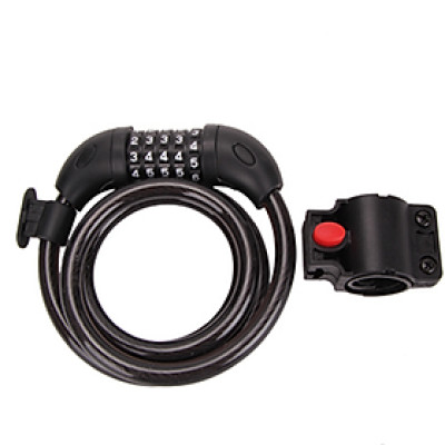 SIÊU HOT- Khóa dây xe đạp,khóa xe đạp 4 số,khóa chống chộm xe đạp,Khóa dây  xe đạp chống trộm 4 số, bền đẹp, tiện lợi 60cm(Đen) - Phụ Kiện Xe Đạp - 206468 - Black 