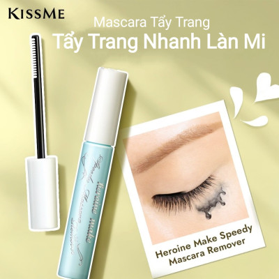 Combo Mascara Dài - Dày Rậm Mi Và Macara Tẩy Trang Mi Kissme Heroine Make (Combo 01 Mascara + 01 Tẩy Trang Mi)