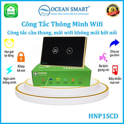 Công Tắc Cầu Thang Thông Minh Hunonic, Công Tắc Cảm Ứng Wifi - HNP1SCP
