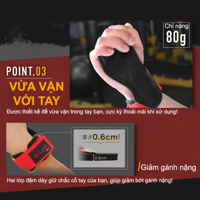 Lysin - đai hỗ trợ cổ tay, lòng bàn tay chất liệu da Pu thoáng khí, chống trượt,găng tay tậm gym tập chuyện nghiệp dây kéo lưng lifting straps tập gym deadlift kéo xà nâng tạ