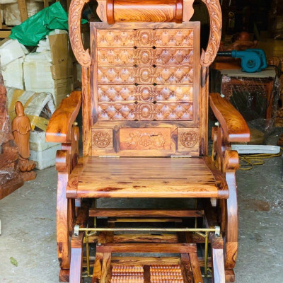 Ghế đu thư giãn mẫu cung đàn lịnh nãm đẳng cấp bằng gỗ cẩm 