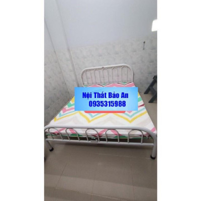 Giường sắt kiểu đơn giản nhiều kích thước từ 1m đến 1m8 - Nội Thất Bảo An