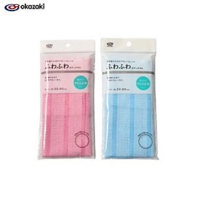 Khăn tắm tạo bọt mềm Okazaki Soft Pk/Bl - Hàng Nội Địa Nhật Bản