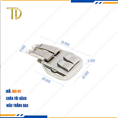 Khóa túi xách, Khóa số túi xách, Khóa số dây kéo đôi túi xách công nghệ mạ điện độ bền 5-8 năm