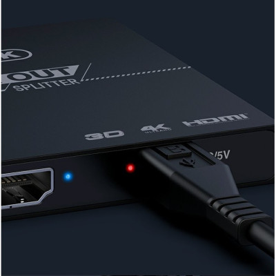 SOAIY Bộ Chia HDMI 1 Ra 2 Cổng UNITEK V116A Hỗ Trợ 4K Cao Cấp - Hàng Nhập Khẩu