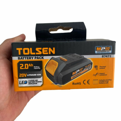 PIN 20V 2.0Ah TOLSEN 87472 - HÀNG CHÍNH HÃNG