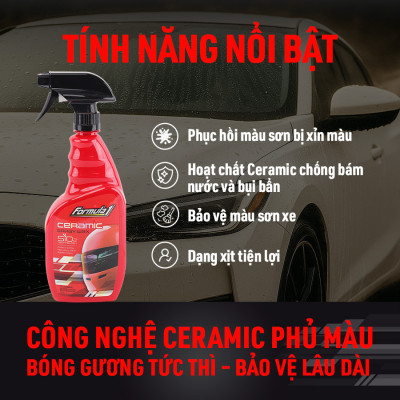 Xịt Phủ Bóng Ceramic SiO2 FORMULA 1 617022 680ml Bóng Gương Chống Tia UV Bảo Vệ Sơn Xe - Nhập Khẩu Chính Hãng