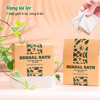 Combo 2 hộp thảo mộc xông tắm sau sinh Wonmom 150Gr ( Loại mới: 6 Túi/Hộp )