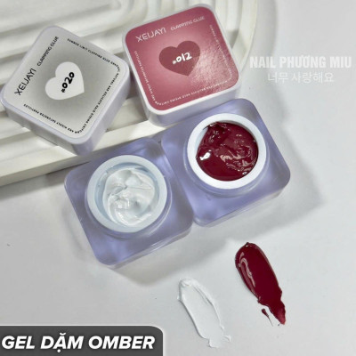 Gel Dặm Lẻ Màu Đen Trắng, Đỏ Hồng Ombre Móng XEIJAYI Đặc Mịn Có Thể Vẽ, Không Cần Pha Bột
