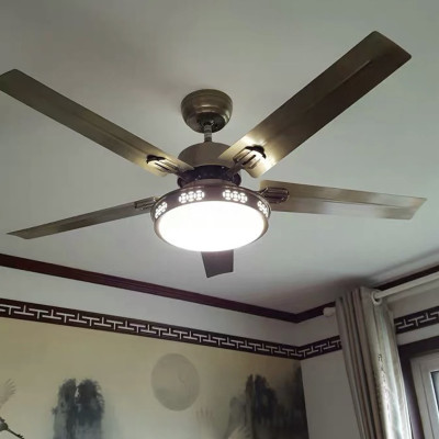 Quạt trần đèn trang trí thông minh 5 cánh sắt - Tích hợp đa chức năng - Có điều khiển từ xa - có đèn - Hàng chính hãng Klasse