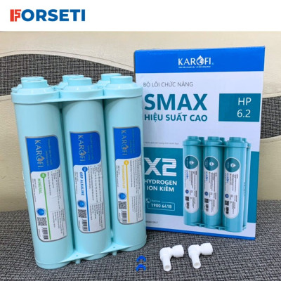 Bộ 10 lõi lọc nước Karofi bộ lõi lọc thô 123 SmaxPro V, màng RO 100 Hàn và bộ hiệu suất HP6.2 dành cho máy lọc nước Karofi model KAQ-X16 - Hàng chính hãng