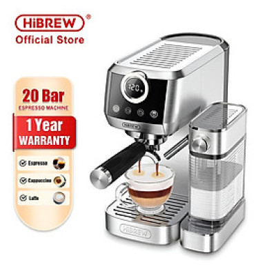 Máy pha cà phê Espresso bán tự động Espresso, Latte, Cappuccino thương hiệu Mỹ cao cấp HiBREW H13A - Hàng Nhập Khẩu
