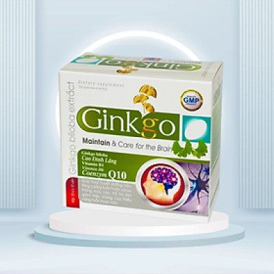 Viên uống bổ não Ginkgo Biloba tăng cường trí nhớ, giảm đau đầu, tăng lưu thông máu não - Hộp 100 viên