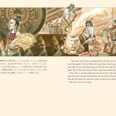 Sách - Lược Sử Nước Việt Bằng Tranh - 絵入りベトナム略史 - Song Ngữ Việt-Nhật - Bìa Cứng