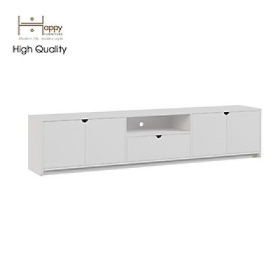 [Happy Home Furniture] CIRCLE , Kệ TIVI 4 cánh mở - 1 ngăn kéo , 220cm x 40cm x 48cm ( DxRxC), KTV_019