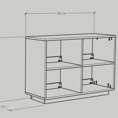 [Happy Home Furniture] ZANE , Kệ sách 4 ngăn ,90cm x 32cm x 62cm ( DxRxC), KSA_035