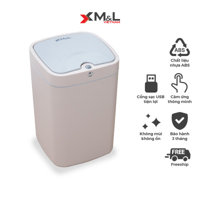 Thùng rác thông minh cảm ứng 18 lít M&L B-JA-18 phong cách sang trọng, đẳng cấp, tiện lợi