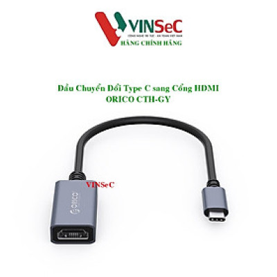 Đầu Chuyển Đổi Type C Sang Cổng HDMI ORICO CTH-GY - Hàng Chính Hãng