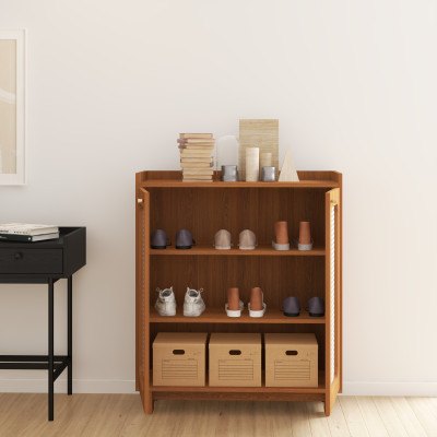 [Happy Home Furniture] MEYDAN, Tủ giày cánh mây, 85cm x 34cm x 100cm ( DxRxC), TCM_056