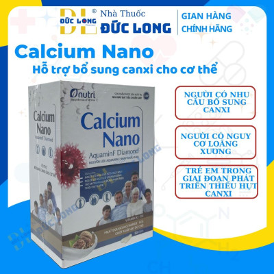 Calcium Nano AquaminF Diamond (Gia đình) – Hỗ trợ bổ sung canxi cho cơ thể - Hộp 50 viên