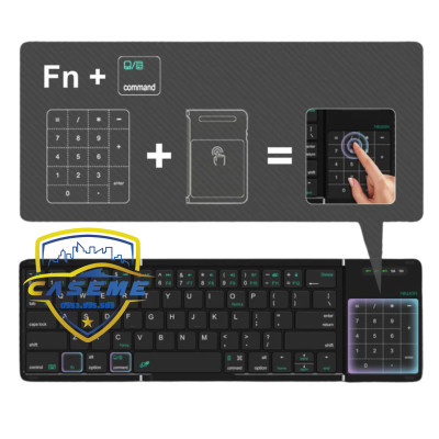 Bàn Phím Bluetooth Gập Gọn Nillkin Cube Chính Hãng – Tích Hợp Touchpad, Bọc Da Cao Cấp, Dành Cho Smartphone, iPad, Laptop - Hàng Chính Hãng