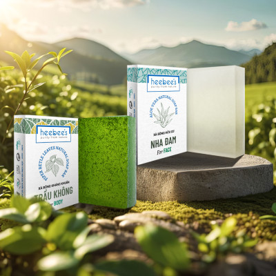 Xà Bông Tắm Thuần Chay Cao Cấp Lá Trầu Không Heebee