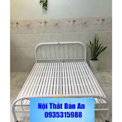 Giường sắt kiểu đơn giản nhiều kích thước từ 1m đến 1m8 - Nội Thất Bảo An