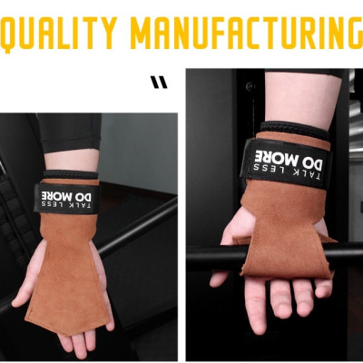 Găng Tay Tập GYM Hở Mu Da Bò Wrist Guard Aolikes (1 Đôi)