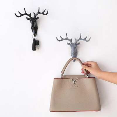 Móc dán tường treo đồ đa năng treo quần áo mũ chìa khóa decor trang trí nhà hình đầu nai sừng hươu