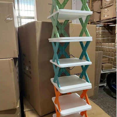 Kệ để giày dép chữ x - Kệ để giày dép tháo lắp 5 - 6 tầng có thể tháo lắp gấp gọn