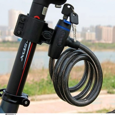 Khóa Chìa Dây Chống Trộm Cho Xe Đạp , Xe Máy - Loại Tốt - Hàng chính hãng