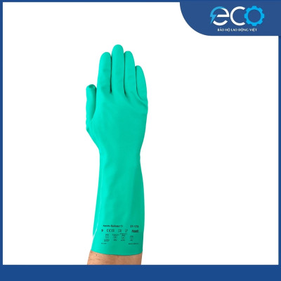 Găng tay bảo hộ rửa chén ngăn hóa chất và dầu mỡ Ansell 37-175 độ dày cao, bền dai