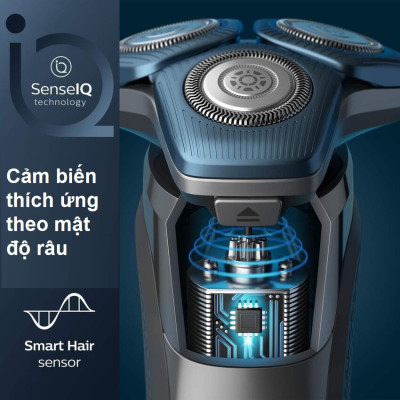 Máy cạo râu khô và ướt cao cấp thương hiệu Philips SkinIQ S5831/01 và S5832/01 - Hàng Nhập Khẩu