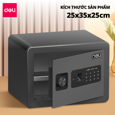 Két Sắt Vân Tay DELI, Két Sắt Điện Tử Thông Minh Chống Cưa Cắt Chống Cháy An Toàn Bảo Vệ Tài Sản